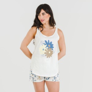 Pijama corto algodón Arauz indigo