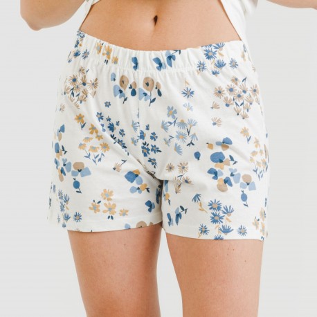 Pijama corto algodón Arauz indigo