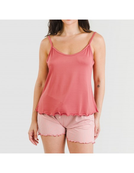 Pijama tirantes mujer soft Raya Aliena marsala Pijama tirantes mujer soft Raya Aliena marsala