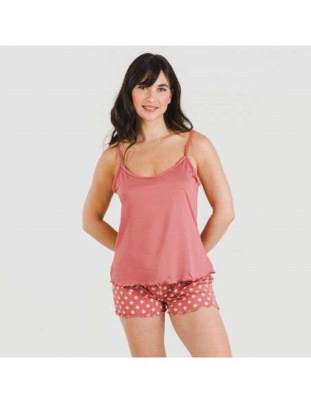 Pijama tirantes mujer soft Missy marsala