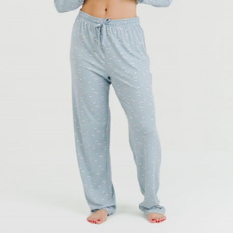 Pijama largo mujer soft Tabitha indigo