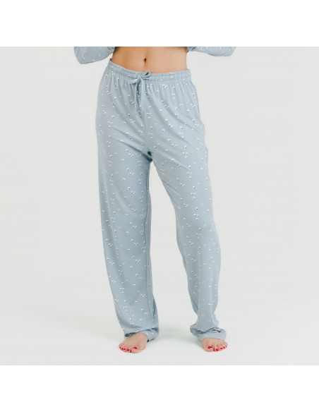 Pijama largo mujer soft Tabitha indigo Pijama largo mujer soft Tabitha indigo