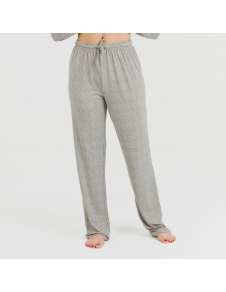 Pijama largo mujer soft Lolenda gris marengo Pijama largo mujer soft Lolenda gris marengo