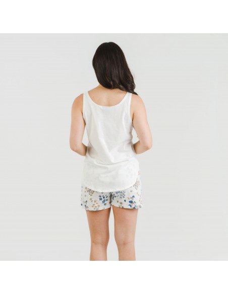 Pijama corto algodón Arauz indigo Pijama corto algodón Arauz indigo