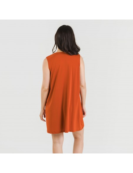 Vestido corto crepe liso Vestido corto crepe liso