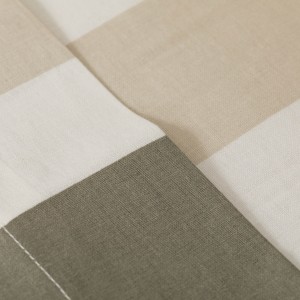 Juego de sábanas algodón Raya Calcuta verde seco 2