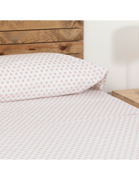 Juego de sábanas algodón Indolis malva