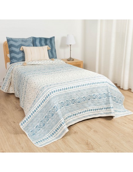 Colcha bouti Zorione indigo Colcha bouti Zorione indigo