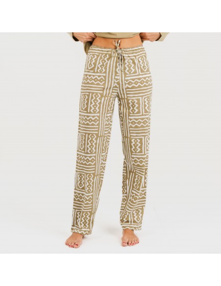 Pijama largo algodón Vinuesa arena Pijama largo algodón Vinuesa arena