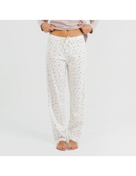Pijama largo algodón Isita malva Pijama largo algodón Isita malva