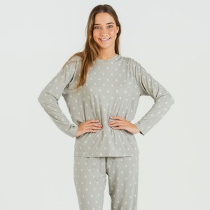 Pijama largo mujer soft Baby verde caceria