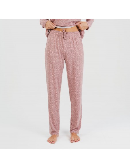 Pijama largo mujer soft Lolenda malva rosa Pijama largo mujer soft Lolenda malva rosa
