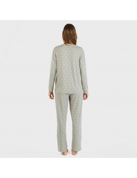Pijama largo mujer soft Baby verde caceria Pijama largo mujer soft Baby verde caceria