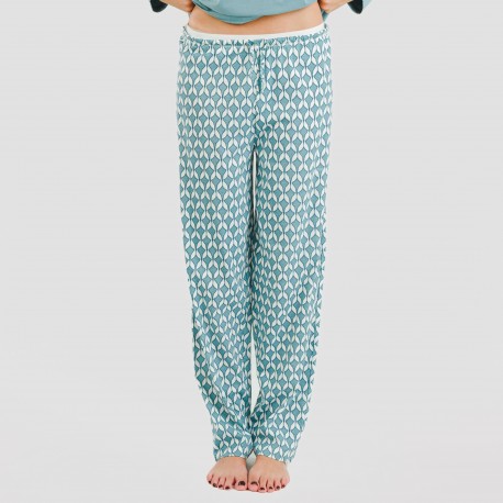 Pijama largo algodón Alino indigo