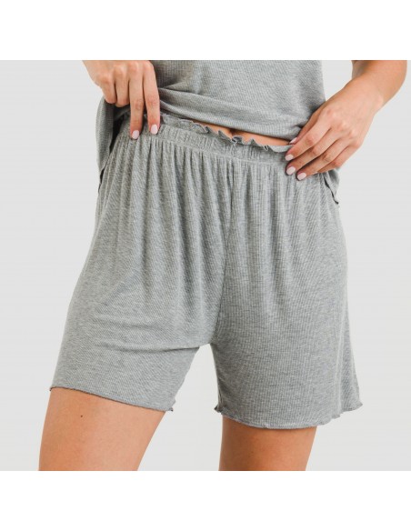 Pijama corto de manga corta mujer canale viscosa liso