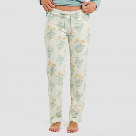 Pijama largo algodón Lete indigo