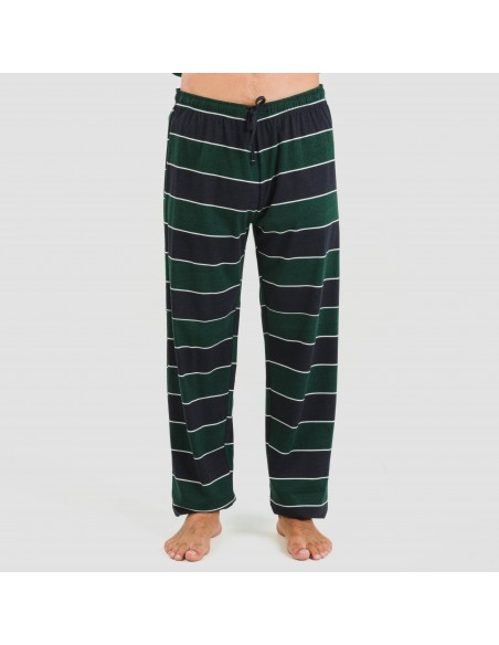 Pijama largo algodón hombre Lorenzo verde Pijama largo algodón hombre Lorenzo verde