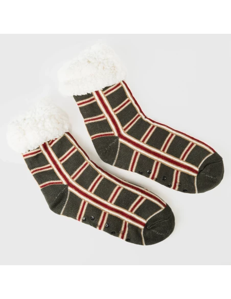 Calcetines mujer Cuadro Nelby verde caceria Calcetines mujer Cuadro Nelby verde caceria