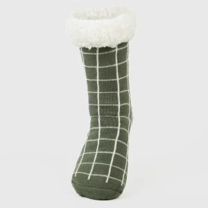 Calcetines hombre Cuadro Pruden verde caceria