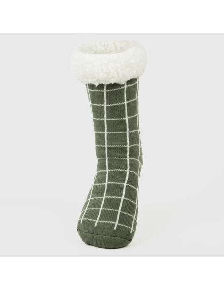 Calcetines hombre Cuadro Pruden verde caceria Calcetines hombre Cuadro Pruden verde caceria