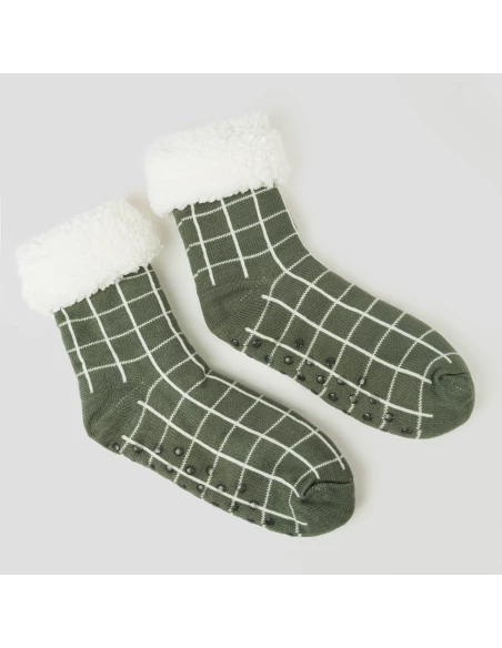 Calcetines hombre Cuadro Pruden verde caceria Calcetines hombre Cuadro Pruden verde caceria