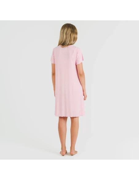 Blusón manga corta canalé viscosa liso