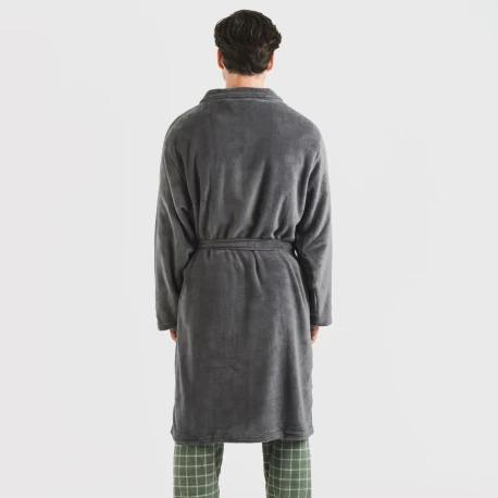 Bata coral hombre lisa