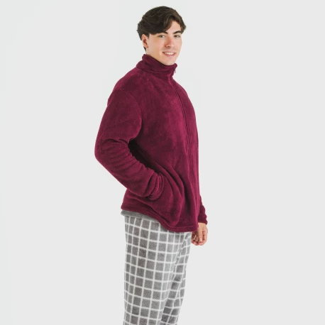 Sudadera coral hombre lisa