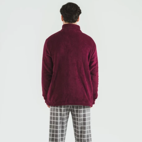 Sudadera coral hombre lisa