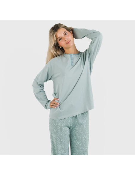 Pijama largo algodón Anita indigo