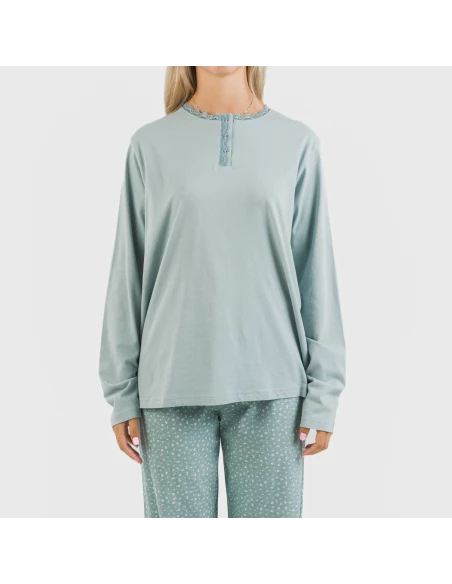 Pijama largo algodón Anita indigo