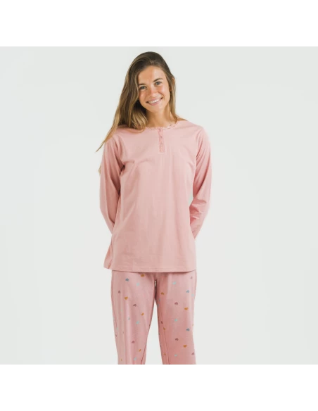 Pijama largo algodón Mapita rosa Pijama largo algodón Mapita rosa