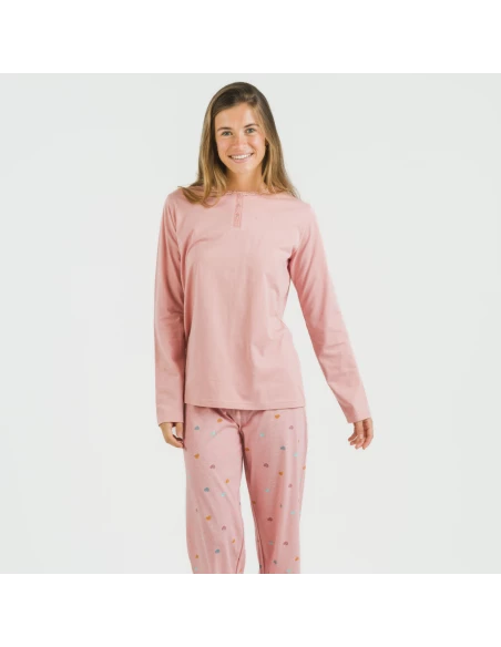 Pijama largo algodón Mapita rosa Pijama largo algodón Mapita rosa