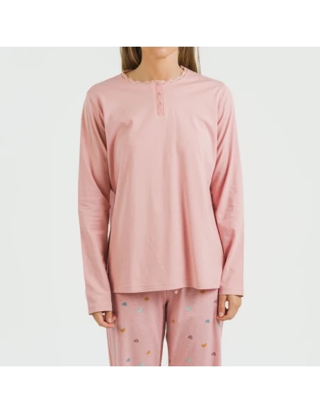 Pijama largo algodón Mapita rosa Pijama largo algodón Mapita rosa
