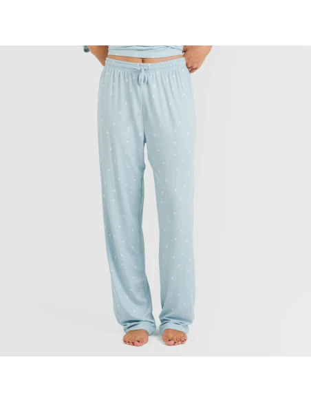 Pijama largo mujer soft Ambarina celeste Pijama largo mujer soft Ambarina celeste