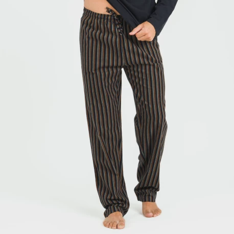 Pijama hombre franela Raya Vermont azul marino