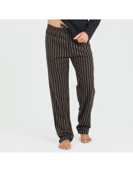 Pijama hombre franela Raya Vermont azul marino Pijama hombre franela Raya Vermont azul marino