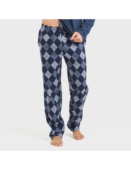 Pijama hombre franela Darsiriki azul Pijama hombre franela Darsiriki azul