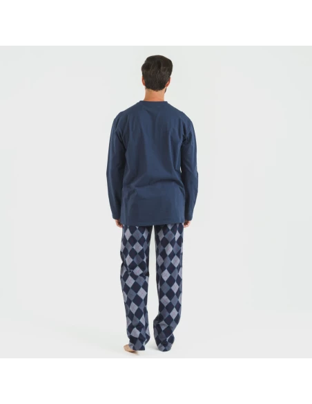 Pijama hombre franela Darsiriki azul Pijama hombre franela Darsiriki azul