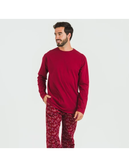 Pijama hombre franela Phylis burdeos Pijama hombre franela Phylis burdeos