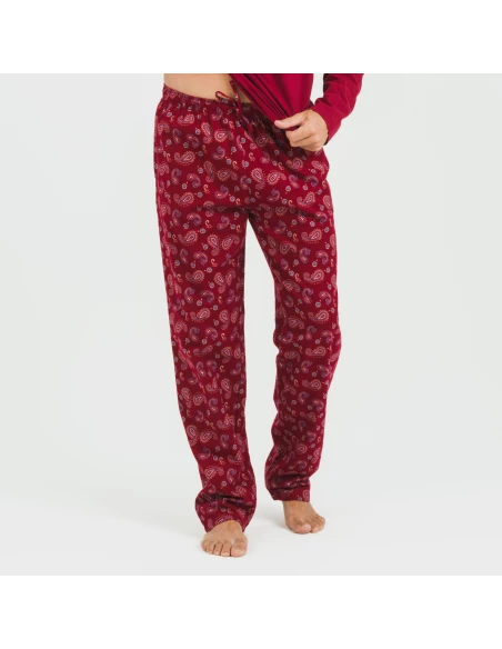 Pijama hombre franela Phylis burdeos Pijama hombre franela Phylis burdeos