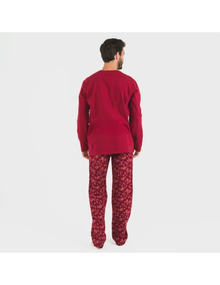 Pijama hombre franela Phylis burdeos Pijama hombre franela Phylis burdeos