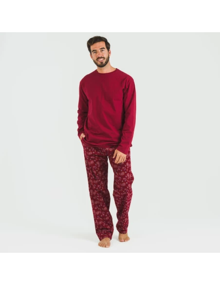 Pijama hombre franela Phylis burdeos Pijama hombre franela Phylis burdeos
