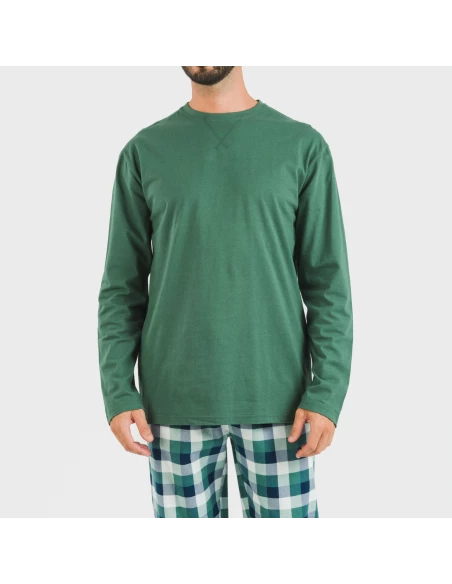 Pijama hombre franela Cuadro Ferni verde Pijama hombre franela Cuadro Ferni verde