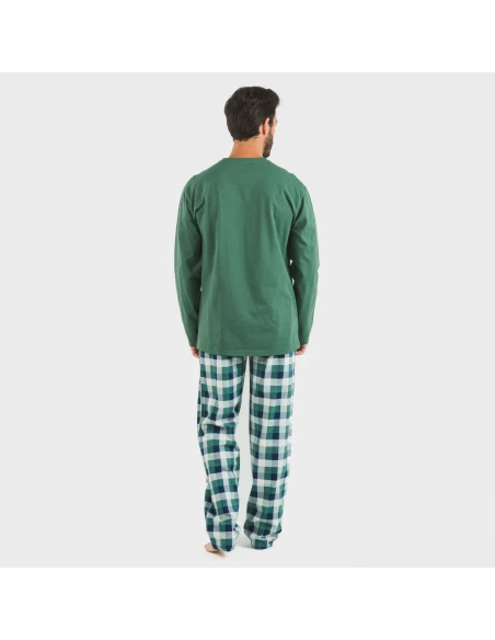 Pijama hombre franela Cuadro Ferni verde Pijama hombre franela Cuadro Ferni verde