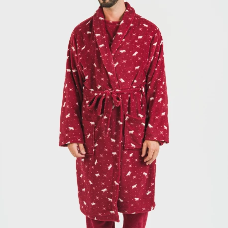 Bata coral hombre Cody burdeos