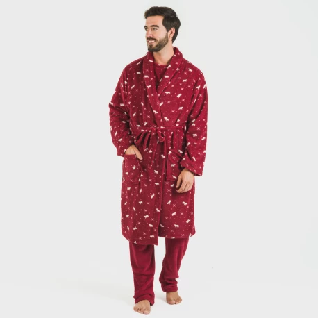 Bata coral hombre Cody burdeos