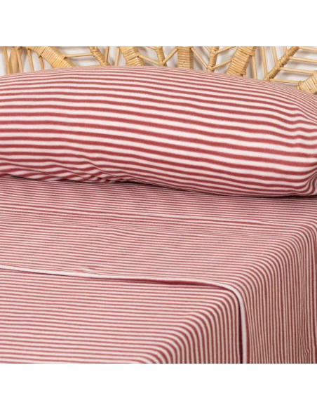 Juego de sábanas pirineo Raya Leto burdeos