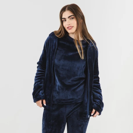 Sudadera terciopelo lisa