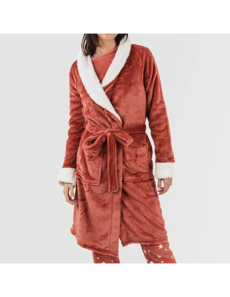 Bata terciopelo sherpa lisa Bata terciopelo sherpa lisa